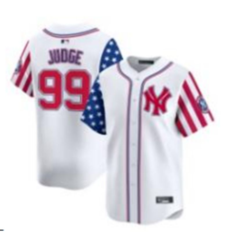 Men New York Yankees 99 Judge White a generation of national flags Jointly Name 2025 Nike MLB Jersey style 5